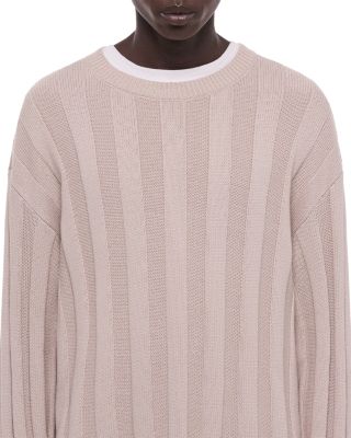 Wide Rib Crewneck Sweater