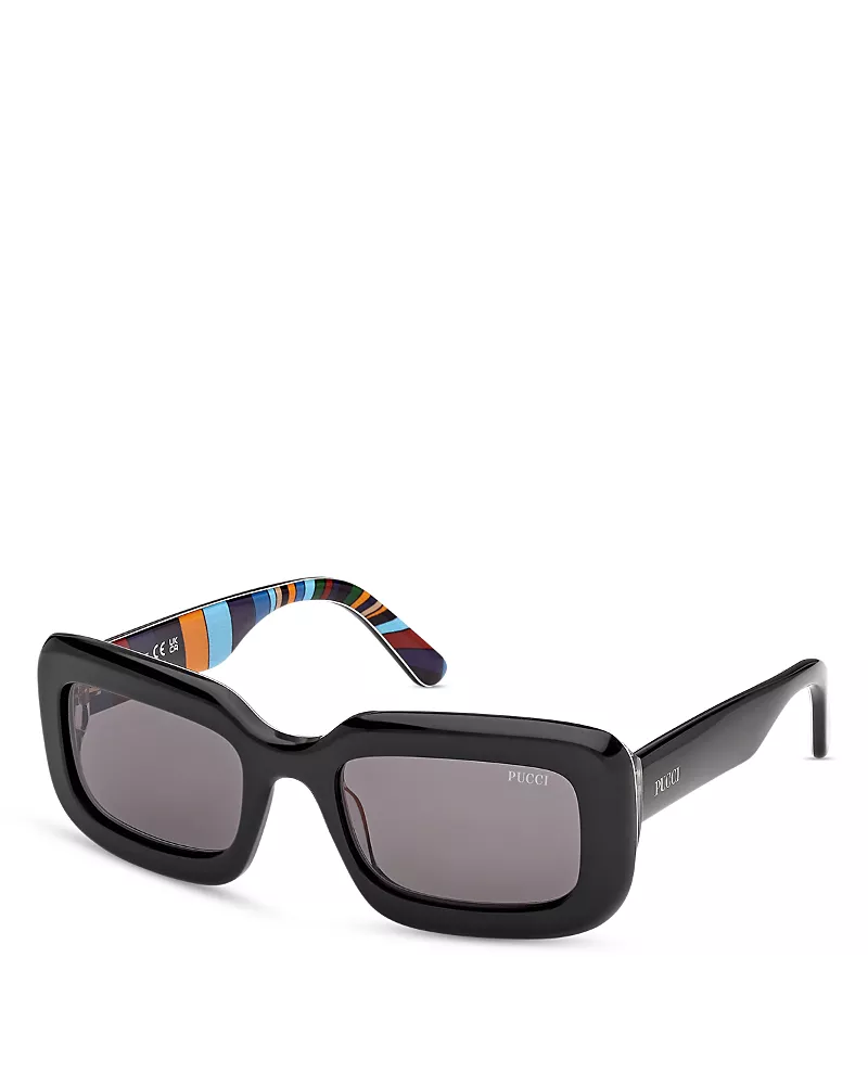 Pucci Rectangular Sunglasses, 52mm