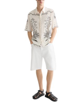 Embroidered Seersucker Shirt