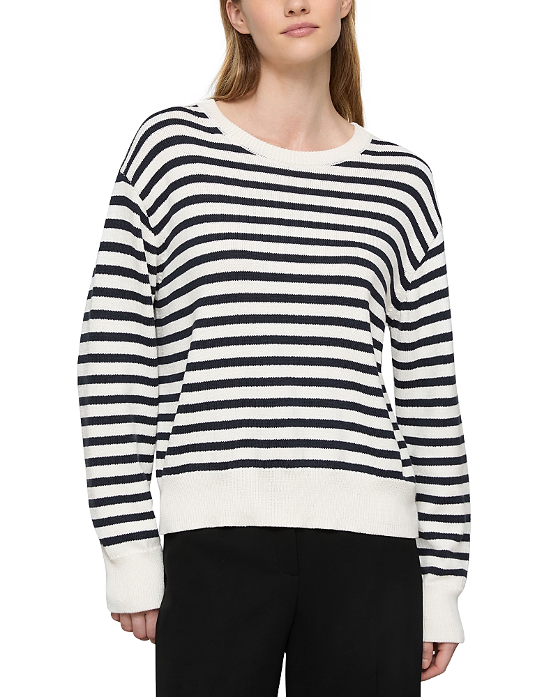 Lafayette 148 New York Striped Crewneck Sweater