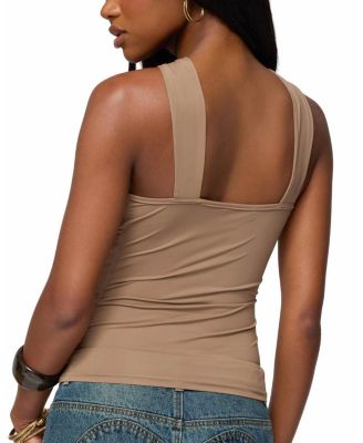 Cielle Wide Strap Gathered Top