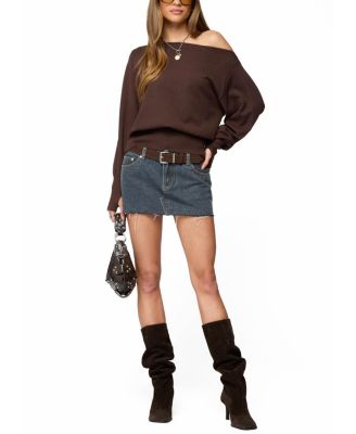 Off Shoulder Oversized Sweater