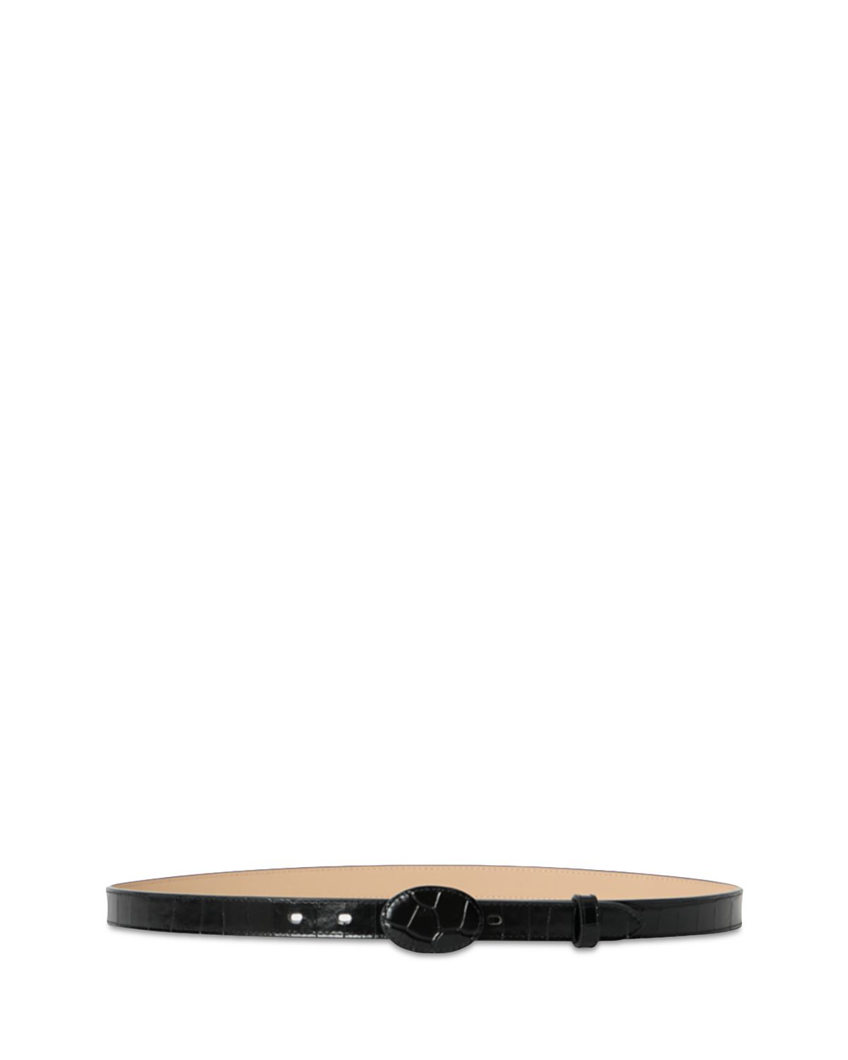 B-low the Belt Women's June Slim Croc Embossed Leather Belt