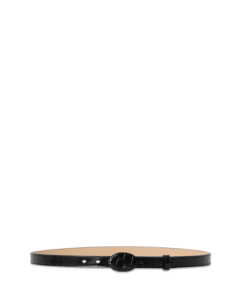 B-low the Belt Women's June Slim Croc Embossed Leather Belt