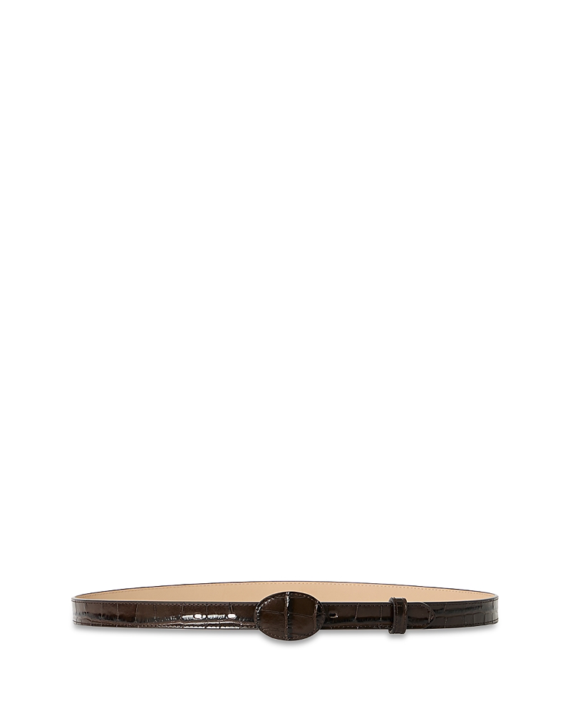 B-low The Belt Women's June Slim Croc Embossed Leather Belt