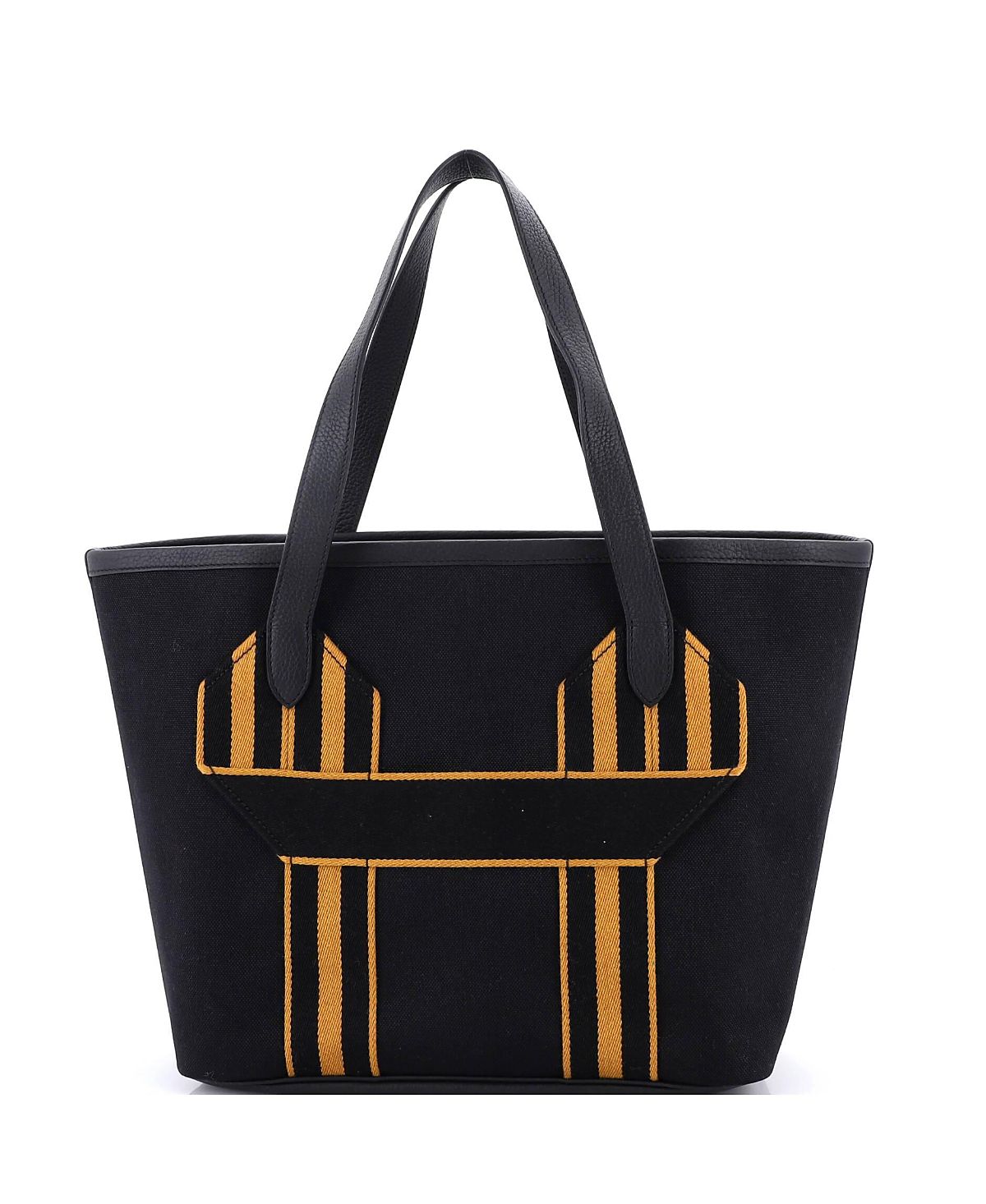 Pre-Owned HERMES Pursangle Tote Canvas with Leather