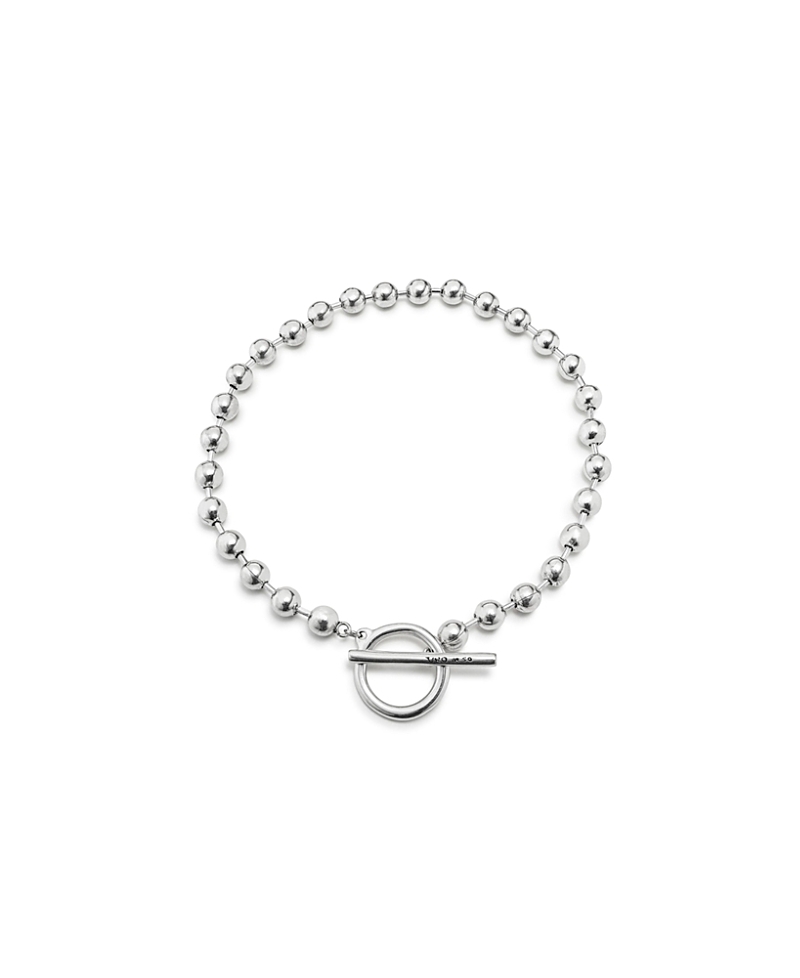 Unode50 Clasped Bead Necklace In Silver
