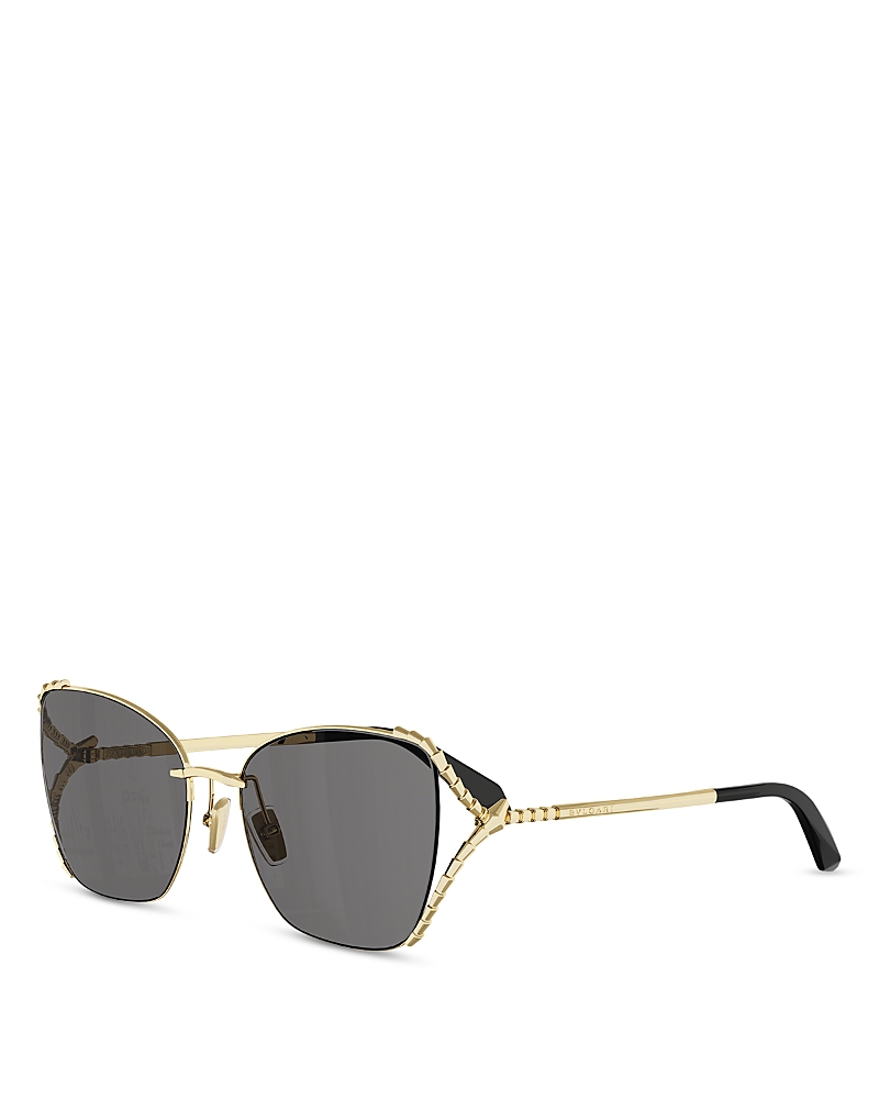 Bvlgari Serpenti Viper Rectangular Sunglasses, 56mm