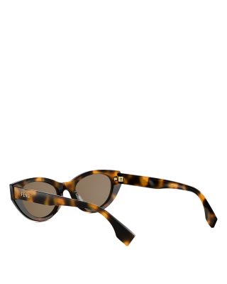 Lettering Oval Sunglasses, 51mm