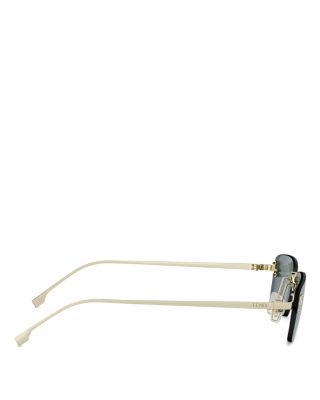 Fendi First Crystal Rectangular Sunglasses, 54mm