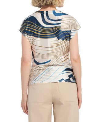 Faride Side Pleated Printed Top