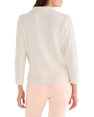 Textured Tuck Stitch Knit Polo 