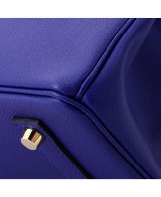 Birkin 35 Handbag Blue Epsom with Gold Hardware