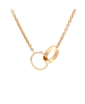  Love Interlocking Necklace 18K Gold 17.25"