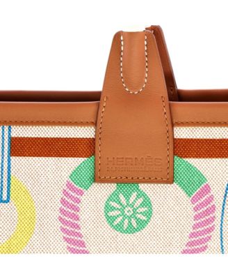 25 Sac Steeple Tote Printed Toile with Leather