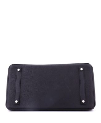 Birkin 35 Handbag Black Togo with Palladium Hardware