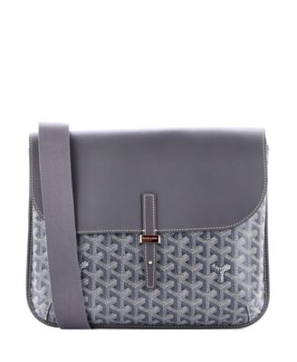   Coursier Messenger Bag Coated Canvas and Leather