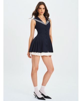  Calliope Sailor Pleated Mini Dress