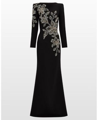 Slipper Orchid Floral-Embellished Maxi Dress