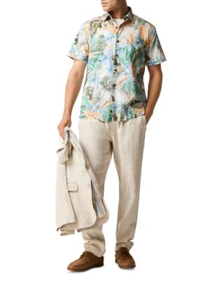 Otokia Botanical Print Short Sleeve Shirt