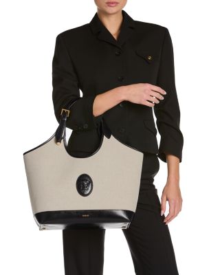 Fabric & Leather Large Tote