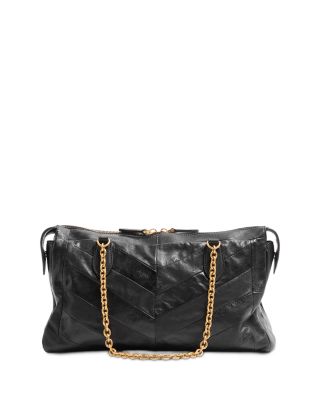 Panthea Nappa Leather Chevron VLogo Shoulder Bag