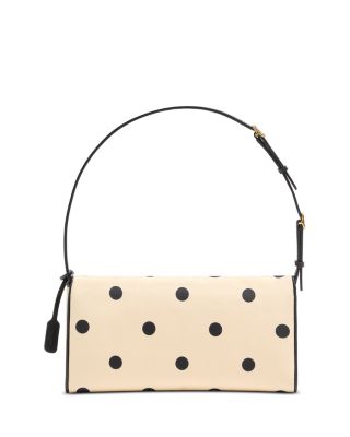 DeVain Moir&eacute; Plus De Pois Fabric Small VLogo Shoulder Bag