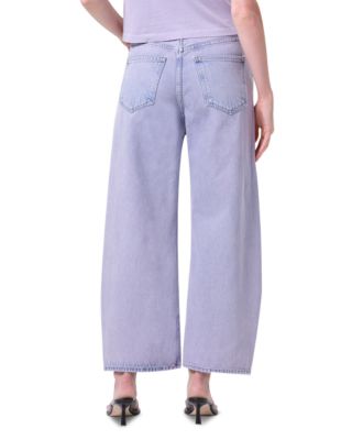 Low Curve High Rise Wide Leg Ankle Jeans in Aura