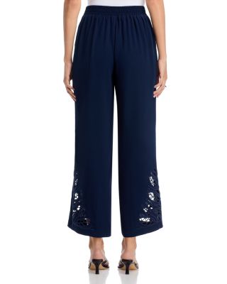 Embroidered Pull On Pants