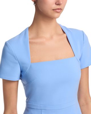 Whisper Square Neck Short Sleeve Mini Dress