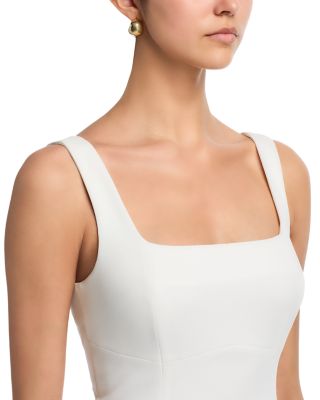 Azra Slit Front Twill Dress