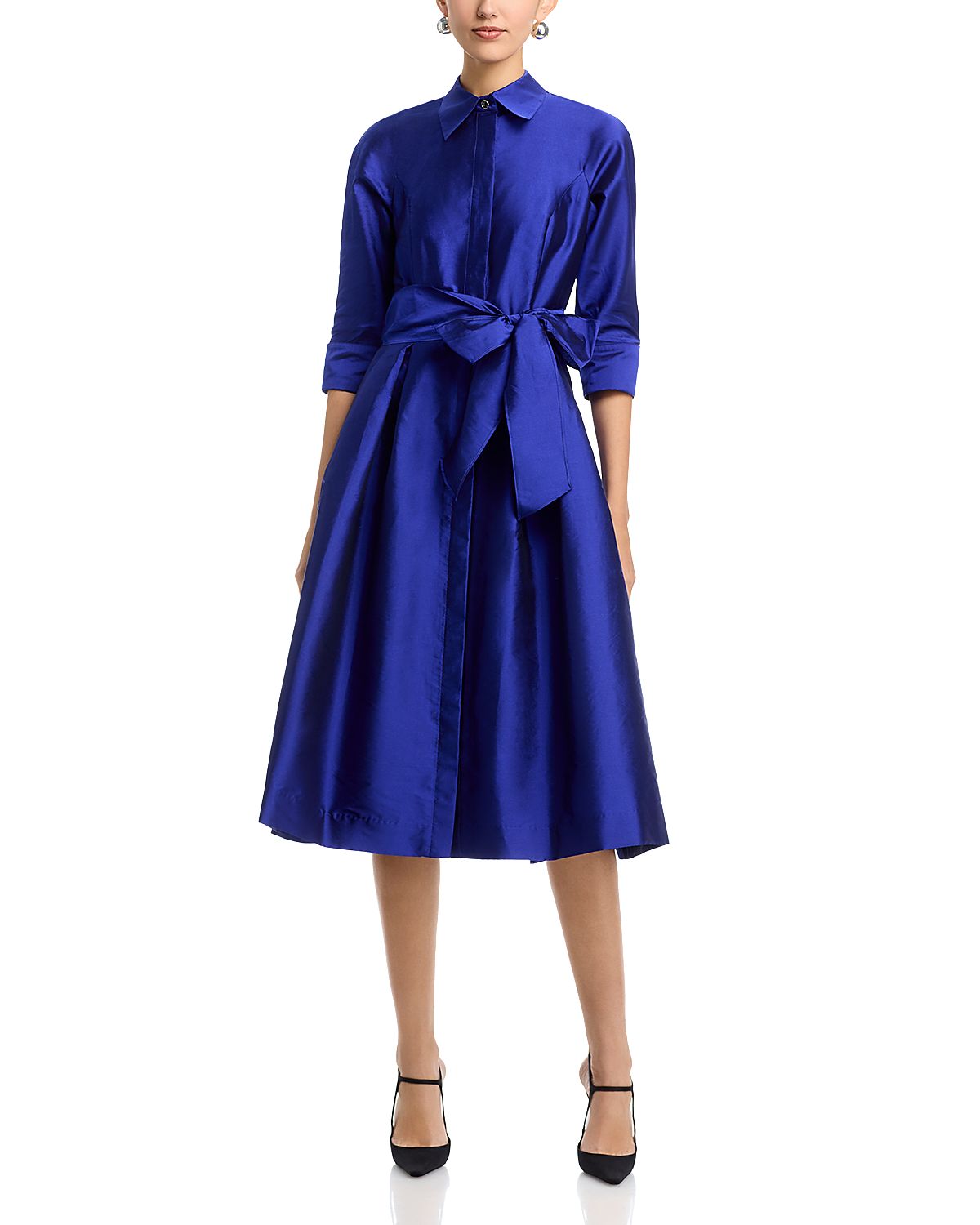 Teri Jon by Rickie Freeman Taffeta Shirt Dress
