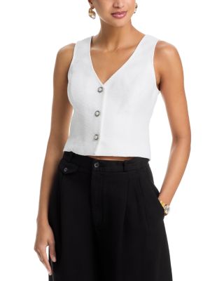 Chain Trim Tweed Vest - Exclusive