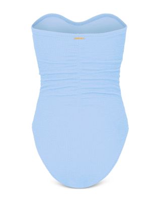 Textured Ruched One Piece Swimsuit