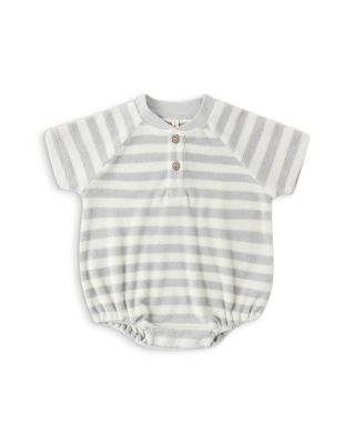 Boys' Terry Henley Striped Romper - Baby
