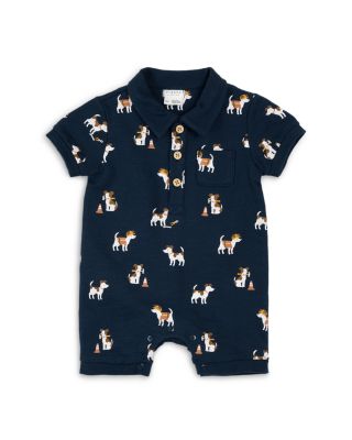 Boys' Pups at Work Print Polo Romper - Baby