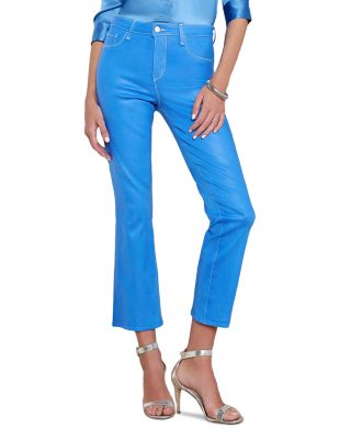 Tati Mid Rise Crop Micro Bootcut Jeans in Regatta Blue