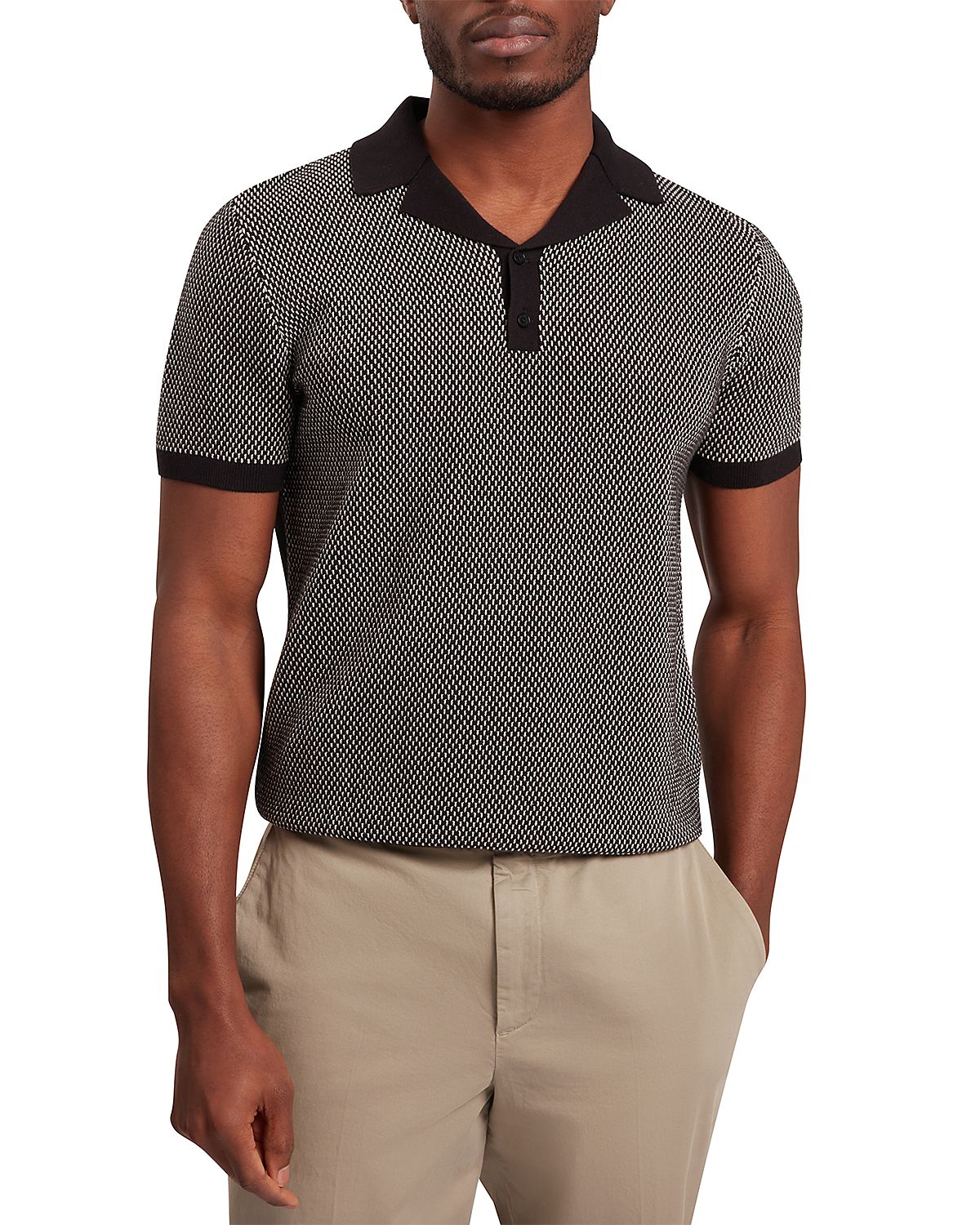 Ted Baker Gregry Small Stitch Knit Polo Shirt