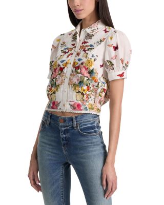 Rose Puff Sleeve Blouse