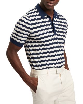 Froobie Short Sleeve Wavy Stitch Detail Polo