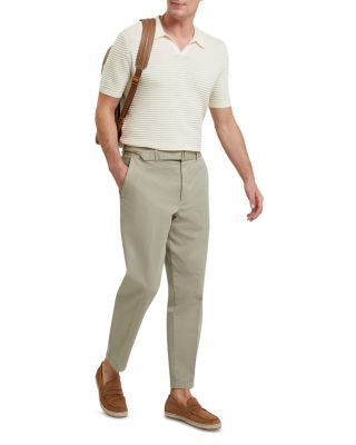 Bestel Short Sleeve Wavy Stitch Open Neck Polo