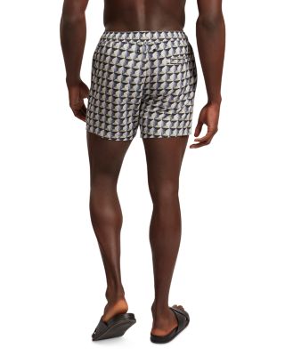 4.72" Belaire Tile Geo Printed Swim Short
