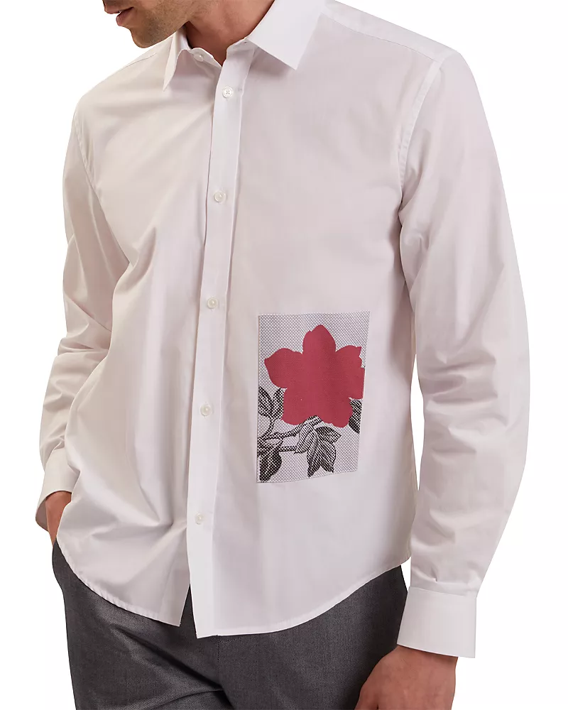 Ted Baker Alviro Long Sleeve Relaxed Placement Floral Shirt