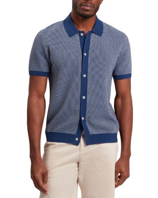 Noliva Short Sleeve Small Stitch Button Through Polo