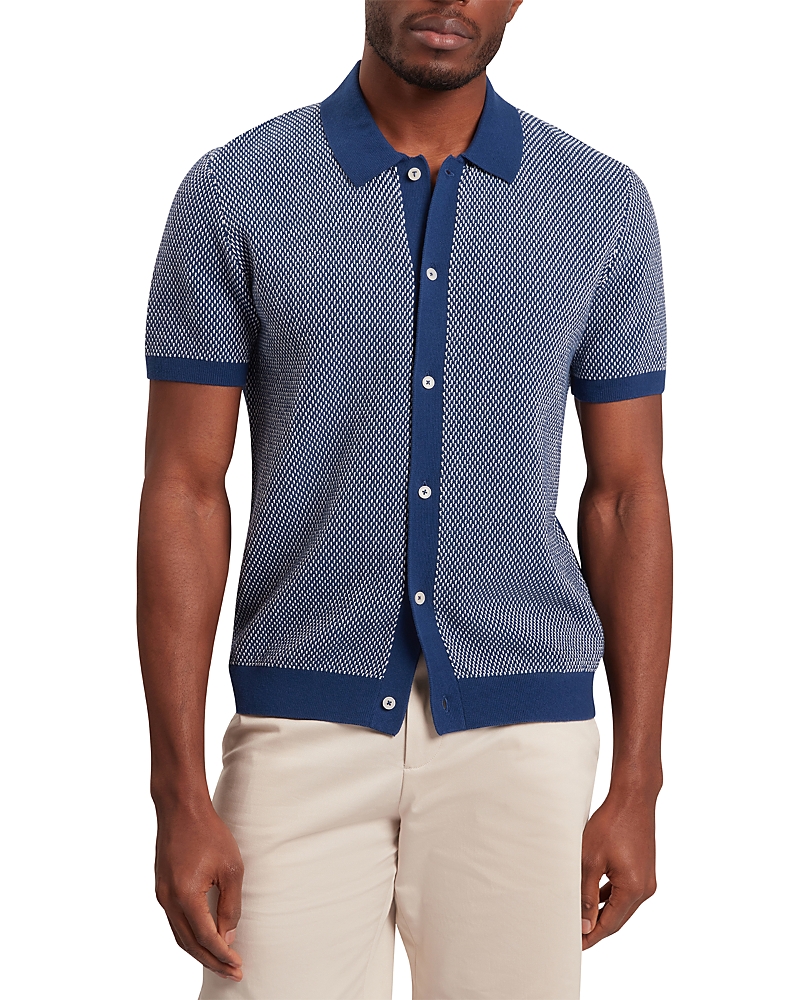 Ted Baker Noliva Short Sleeve Small Stitch Button Through Polo