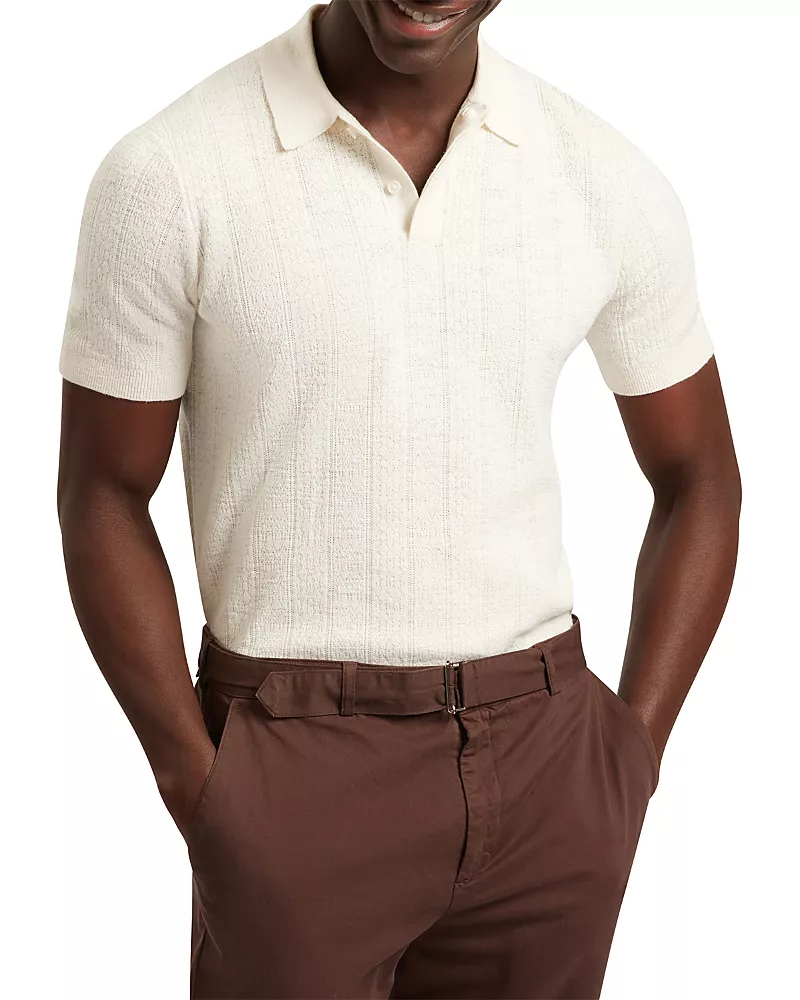 Ted Baker Edgard Mixed Stitch Polo Shirt