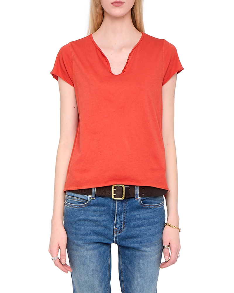 Zadig & Voltaire Henley Fishnet T Shirt