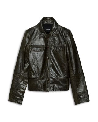 Liam Cuir Glossy Leather Jacket 