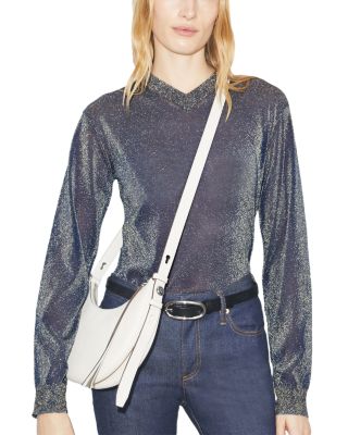 Romy Crescent Leather Shoulder Bag