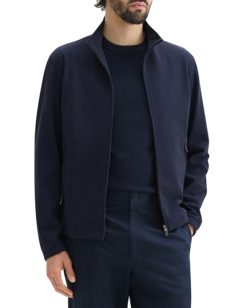 Theory Stand Collar Zip Jacket in Precision Ponte
